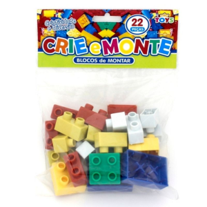 Blocos De Montar Crie E Monte C/ 22 Peças Cada - Mini Toys