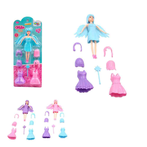 WB12389 BONECA MILA FADA MAGICA SORT COR 8PCS