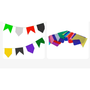 Bandeirinha Junina de Seda Colorida