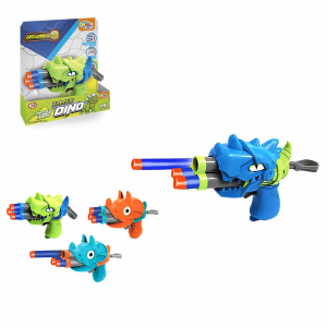 19667 PISTOLA LANCA DARDOS LITTLE DINO SRT COR E MODELO 4 PCS WELLKIDS