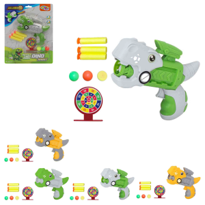 WB19663 PISTOLA LANCA DARDOS DINO SHOOT 8PCS