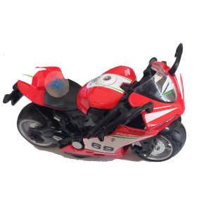 ME1-13 BRINQUEDO MOTO DE METAL A FRICCAO C/  LUZ E SOM