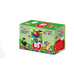 R387UN CAIXA DE BLOCOS COM 80 PCS  LITOGRAFADA