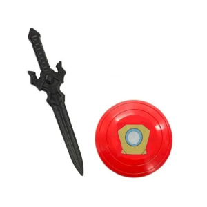 XIS0346 KIT ESPADA E ESCUDO VERMELHO