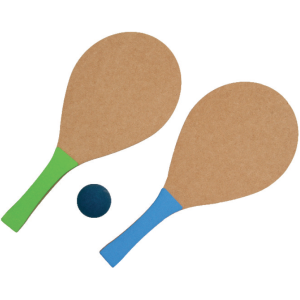 FRESCOBOL KIT COM 2 RAQUETES E 1 BOLINHA